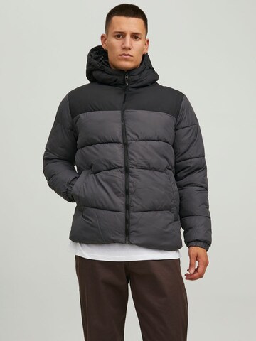 JACK & JONES Winter Jacket 'Chili' in Grey: front