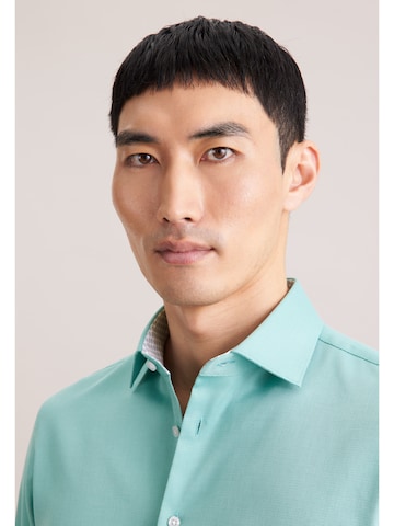 SEIDENSTICKER Slim Fit Hemd  'Schwarze Rose' in Grün