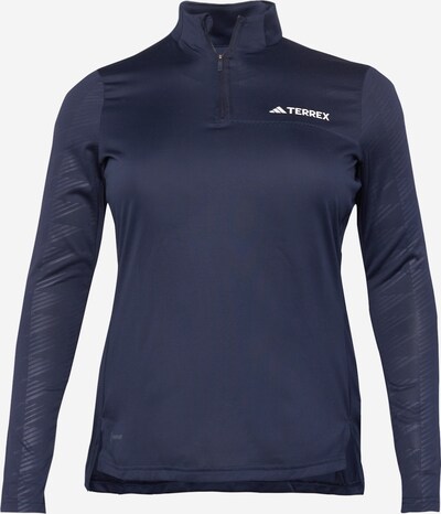 ADIDAS TERREX Λειτο�υργικό μπλουζάκι σε ναυτικό μπλε / σκούρο γκρι / λευκό, Άποψη προϊόντος