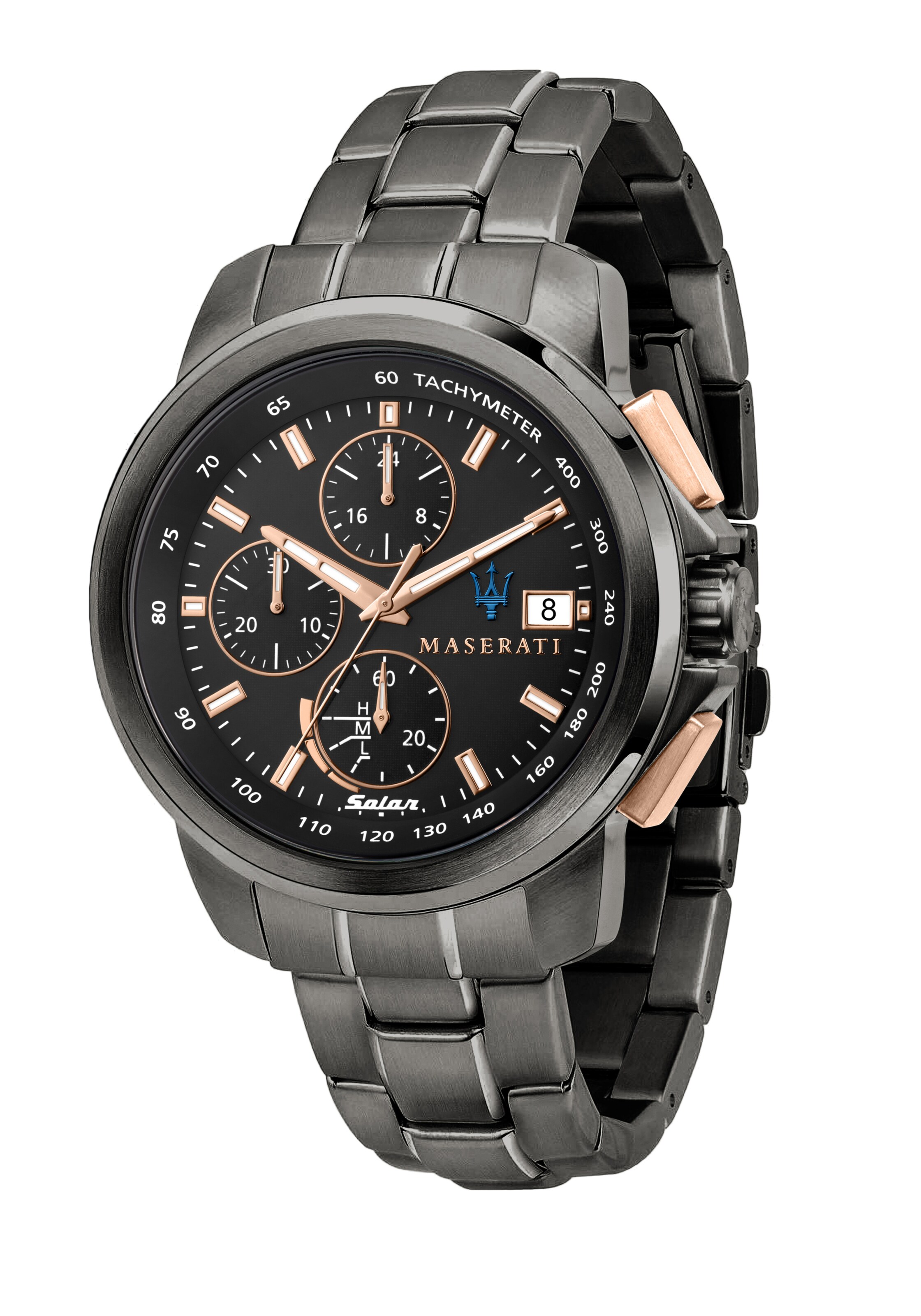 Maserati Uhr 'Successo' in Schwarz: Vorderseite