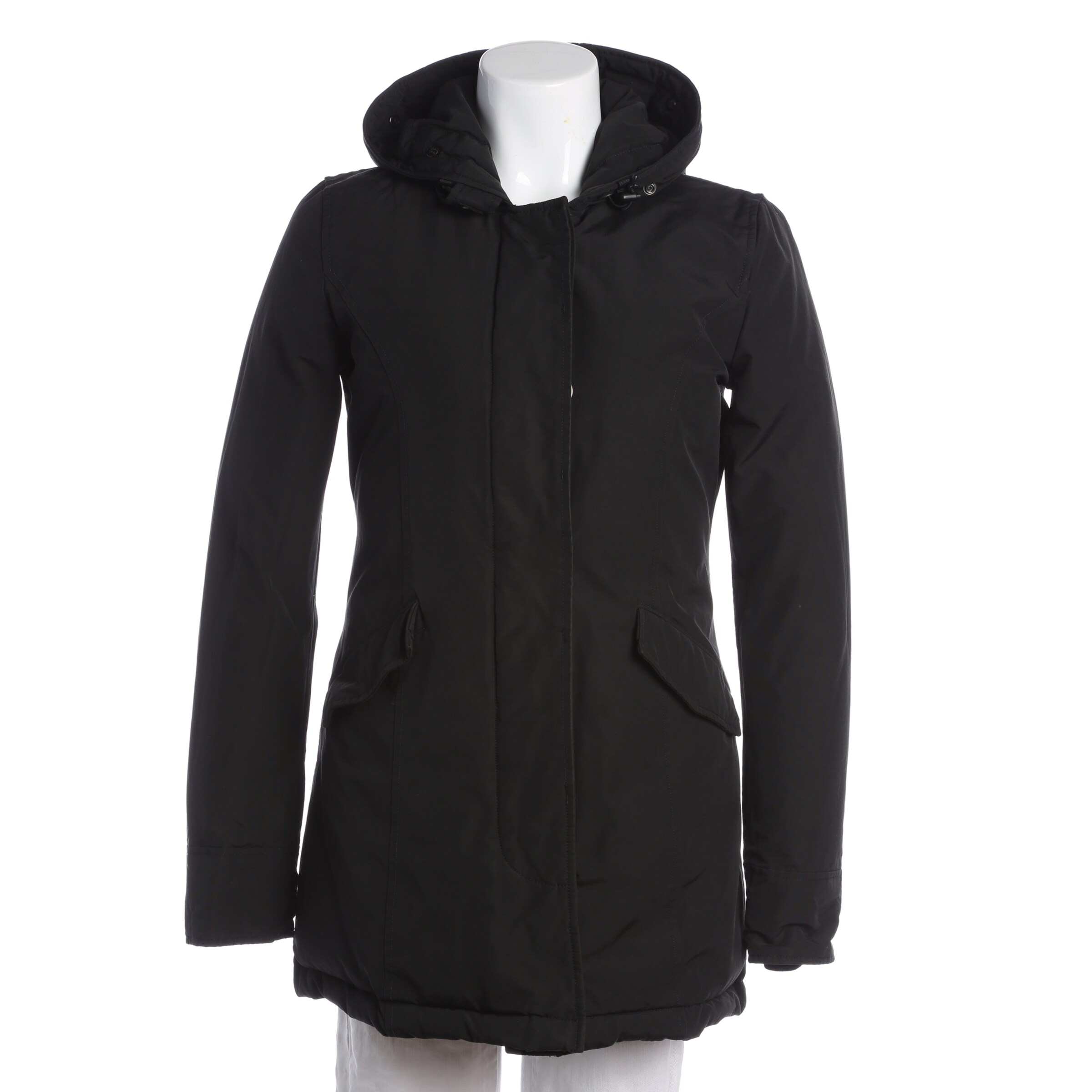 Woolrich Winterjacke / Wintermantel S in Schwarz: Vorderseite