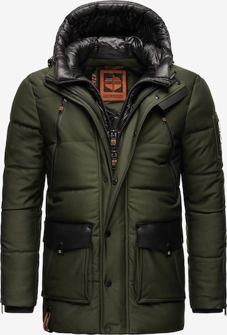 STONE HARBOUR - Chaqueta de invierno 'Mitjaa' en verde: frente