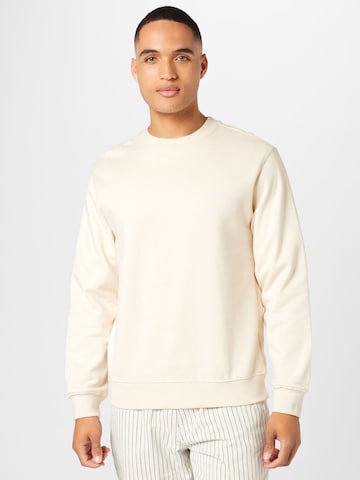 WEEKDAYSweater majica - bijela boja: prednji dio