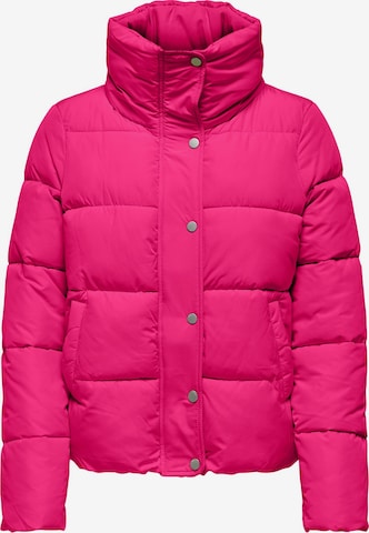 ONLY Зимняя куртка в Ярко-розовый: спереди