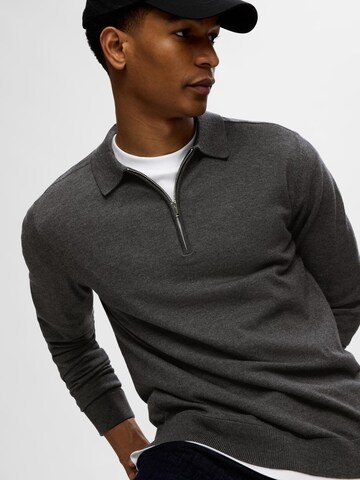 SELECTED HOMME Pullover 'SLHBerg' i grå