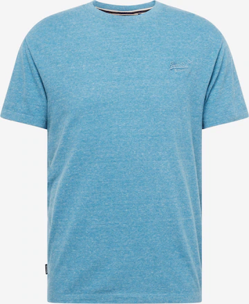 Superdry - Camisa 'ESSENTIAL' em azul: frente