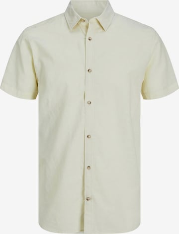 JACK & JONES Comfort fit Button Up Shirt in Yellow: front