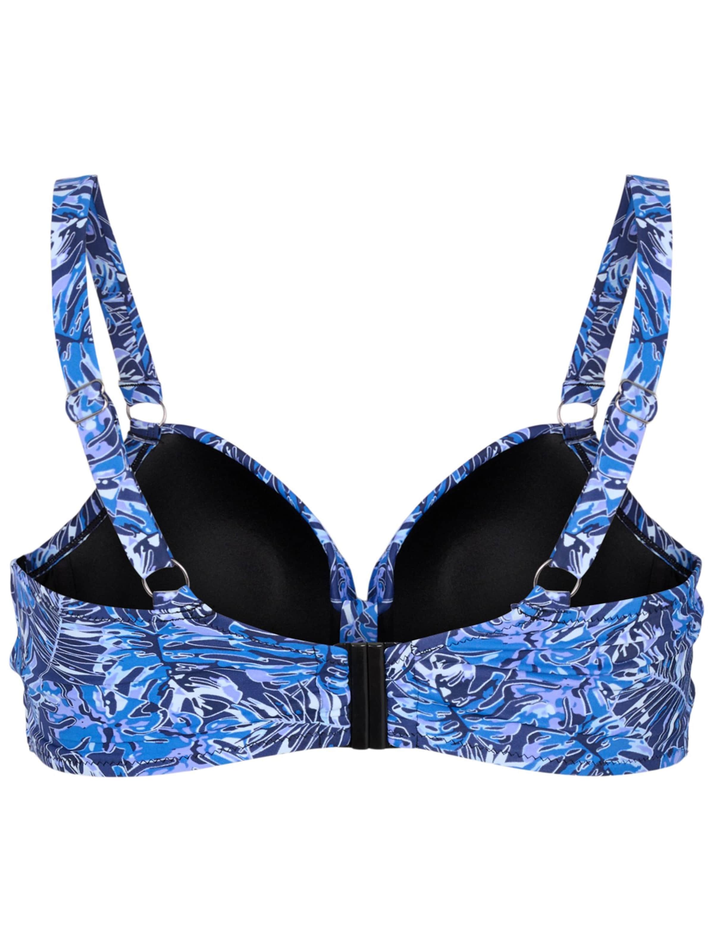 Swim by Zizzi Σουτιέν για T-Shirt Τοπ μπικίνι σε μπλε