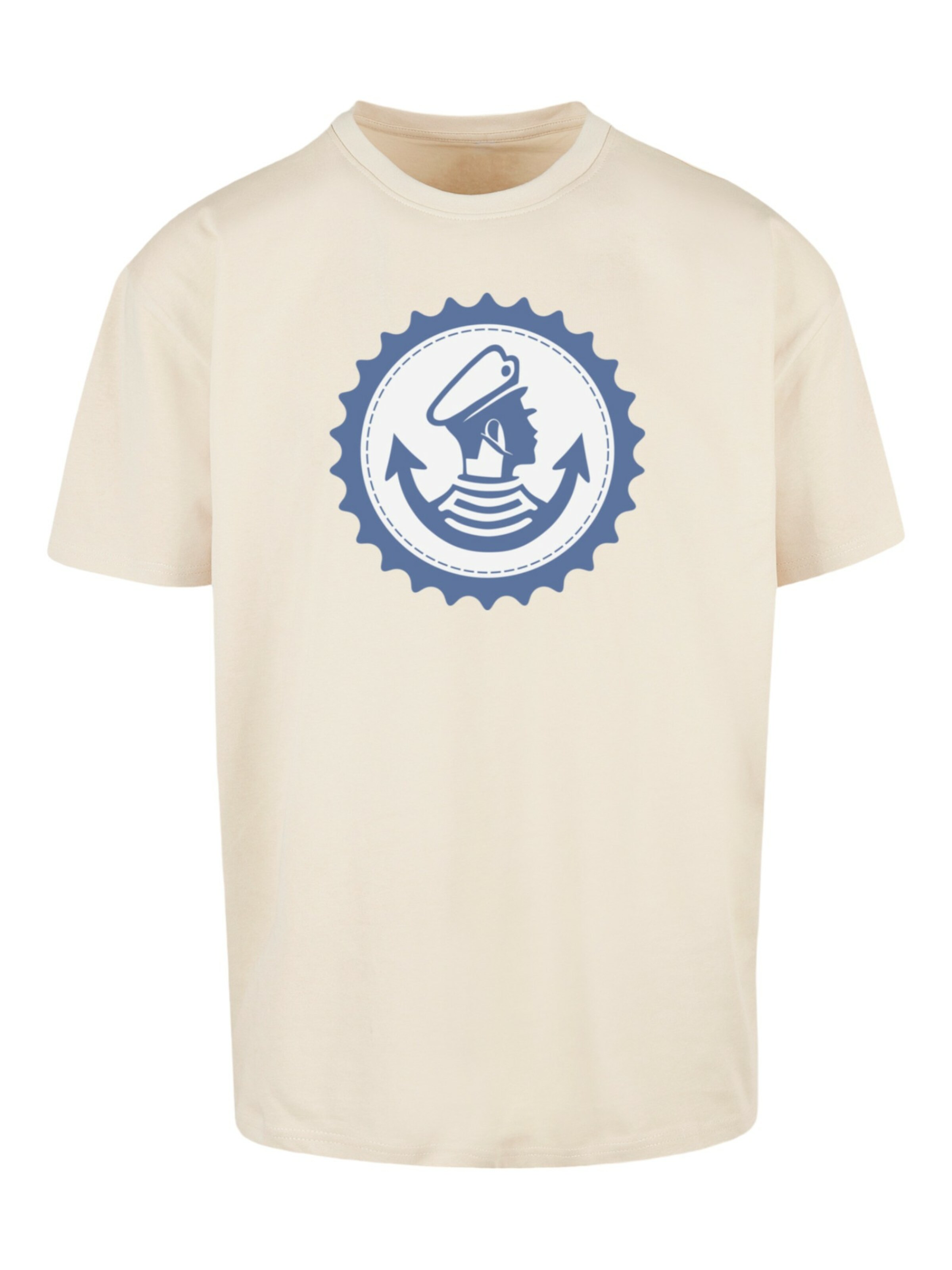 T-Shirt 'Knut und Jan Hamburg' F4NT4STIC en beige : devant