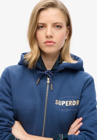 Superdry Sweatvest 'Luxe' in Blauw