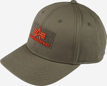 Casquette ALPHA INDUSTRIES en vert : devant