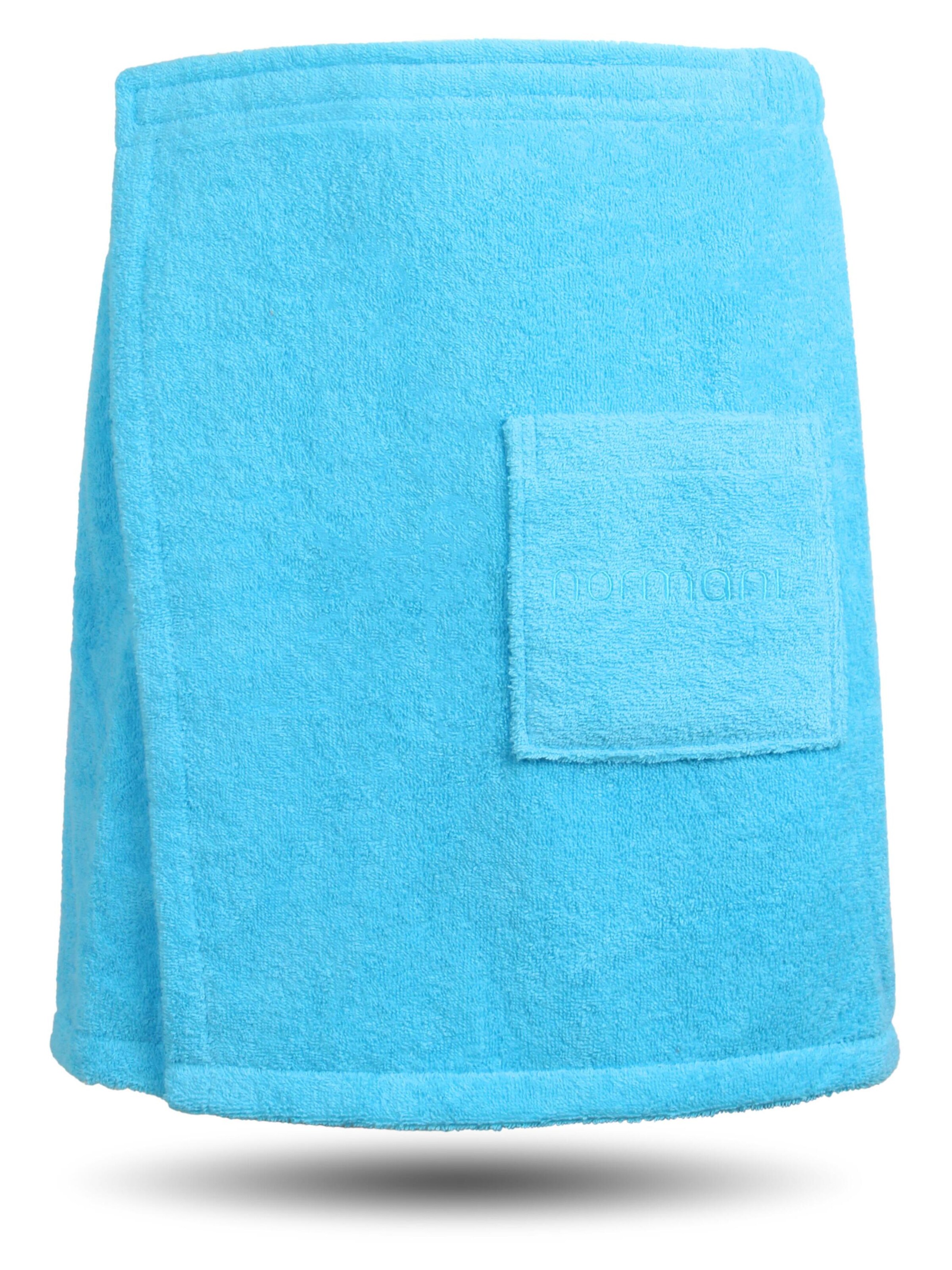 Peignoir court ' Mersin ' normani en bleu : devant