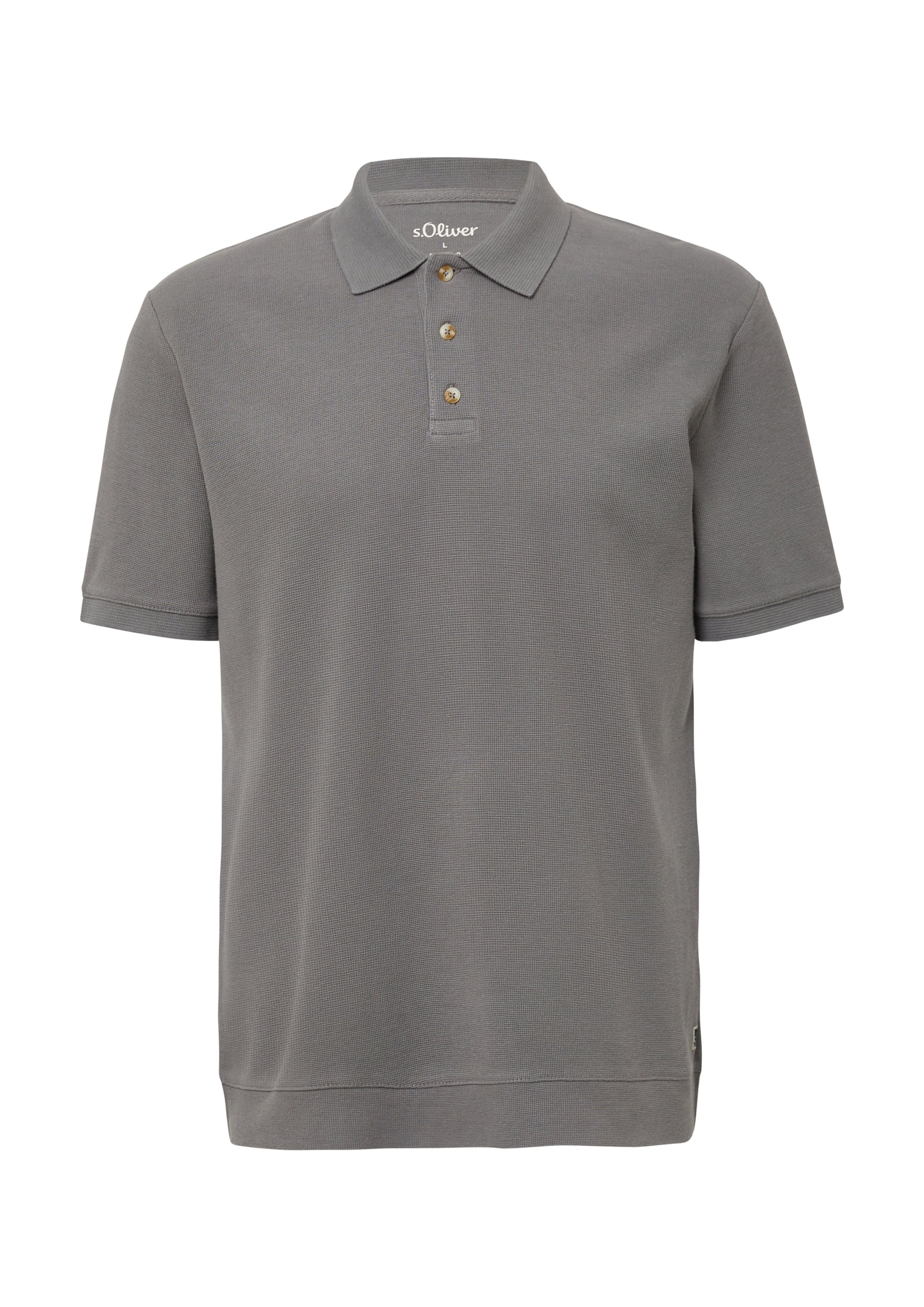 s.Oliver Poloshirt in Grau: Vorderseite