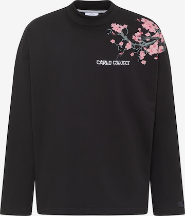 Carlo Colucci Sweatshirt 'Dragogna' in Black: front