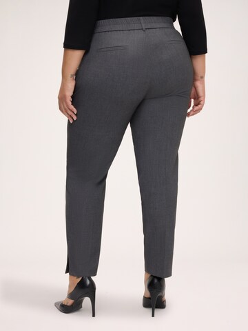 Coupe slim Pantalon Fiorella Rubino en gris