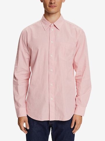 ESPRIT Regular fit Button Up Shirt in Pink