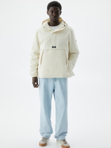Pull&Bear Kurtka zimowa w kolorze beżowy