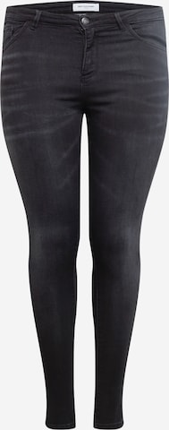 ONLY Carmakoma Skinny Jeans in Zwart: voorkant