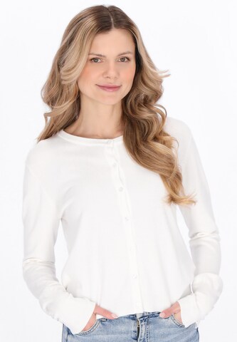 usha BLUE LABEL Gebreid vest in Wit: voorkant