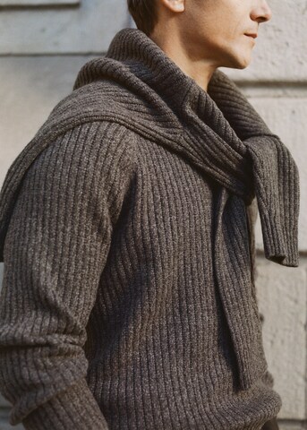 MANGO MAN Sweater 'Joan' in Brown