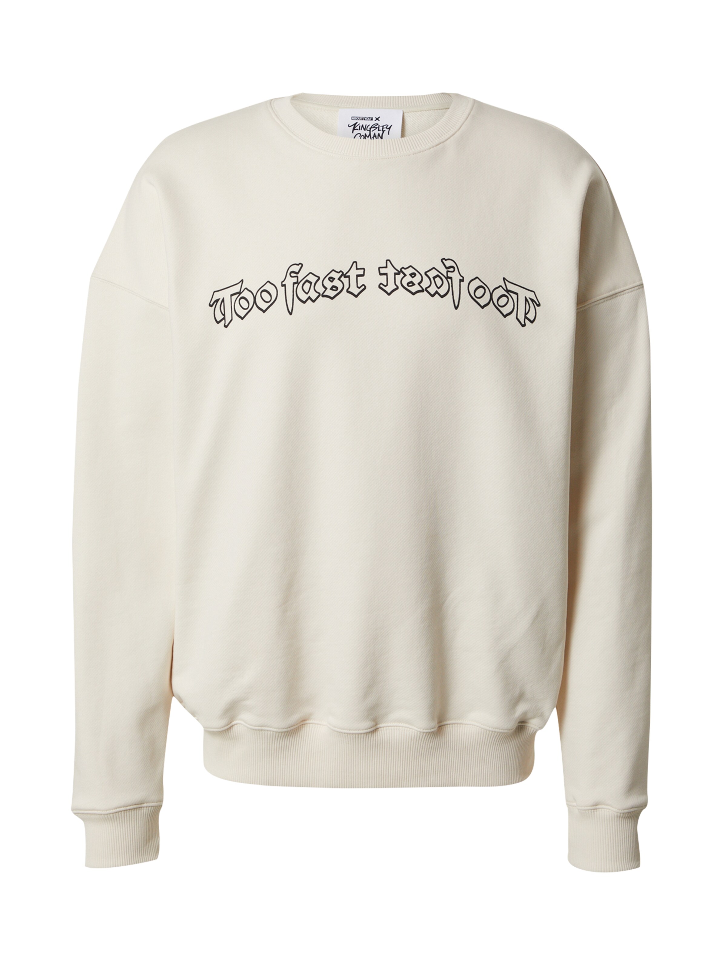 Sweat-shirt 'Jakob' ABOUT YOU x Kingsley Coman en blanc : devant