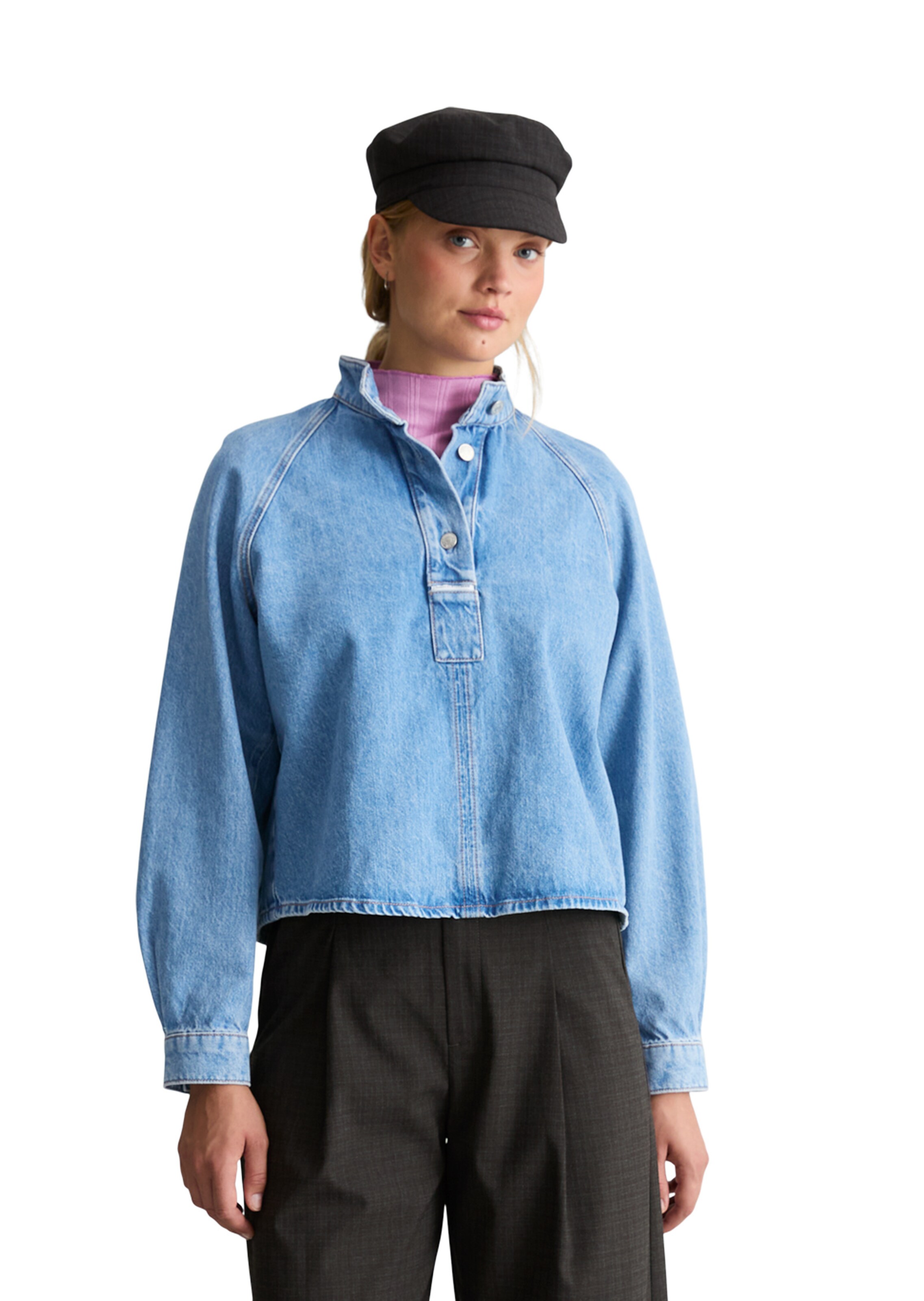 Marc O'Polo DENIM Blouse in Blue: front