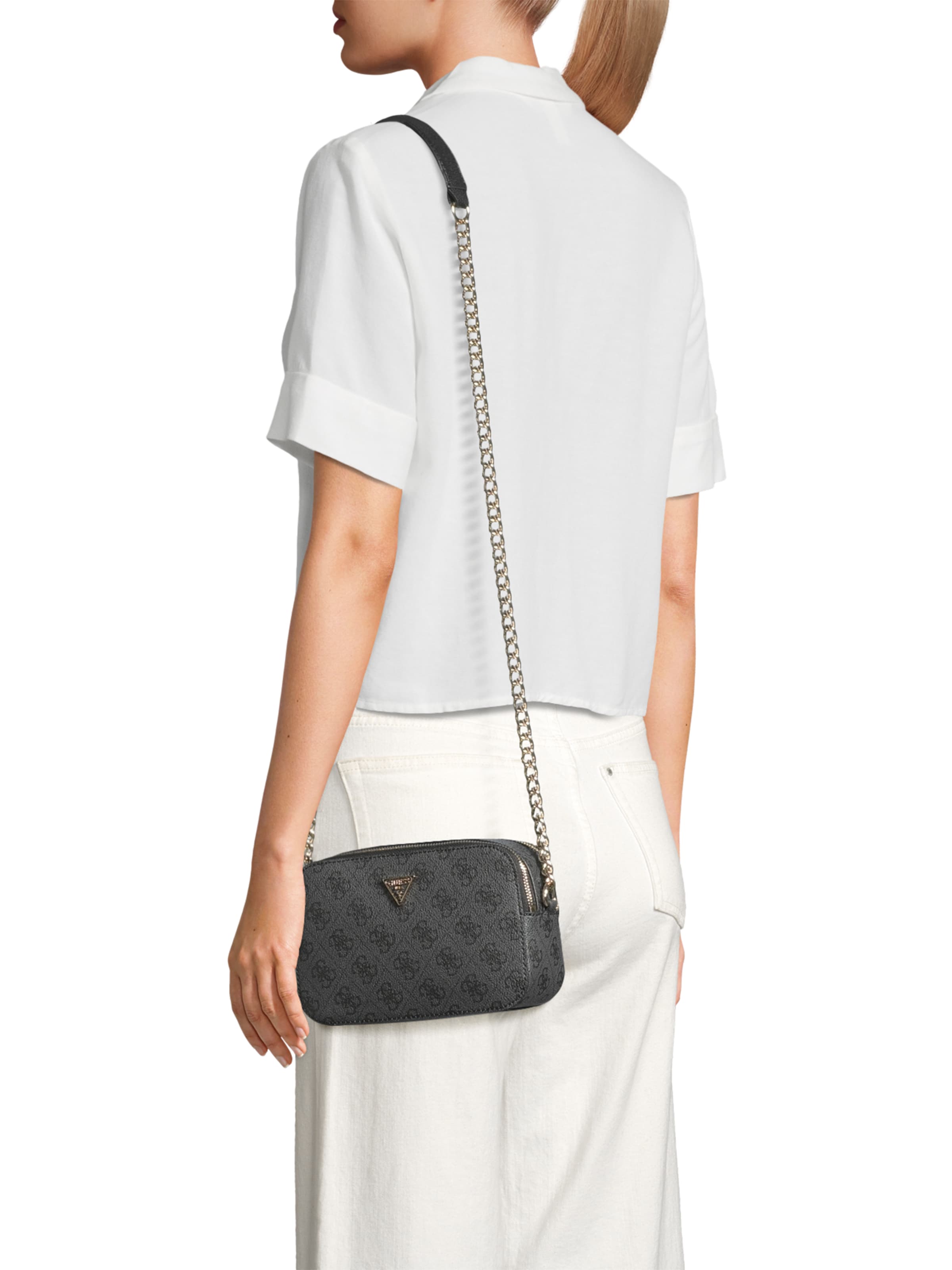 Sac à bandoulière 'NOELLE II CROSSBODY CAMERA' GUESS en gris : devant