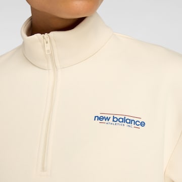 new balance Trui 'Reimagined Fleece Half Zip' in Beige