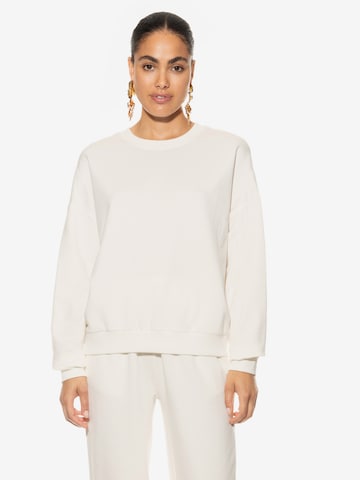 Mey Sweatshirt 'Rose' in Wit: voorkant