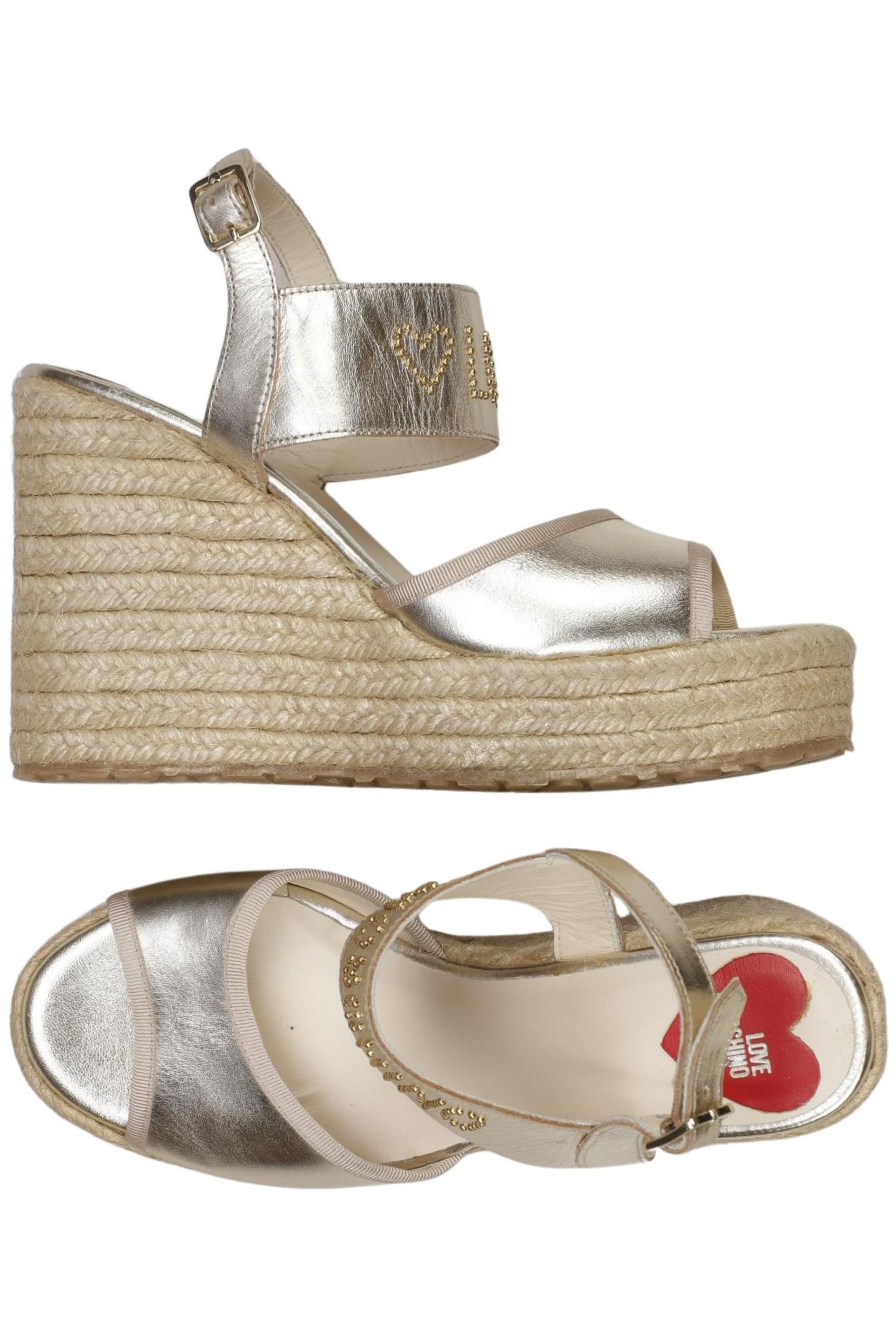 Love Moschino Sandalen 38 in Gold: Vorderseite