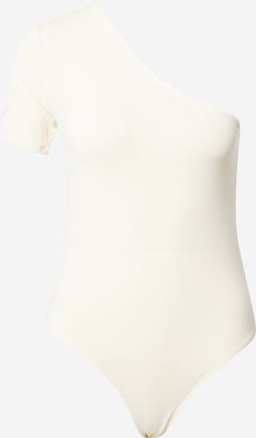 NU-IN Shirt Bodysuit in Beige: front