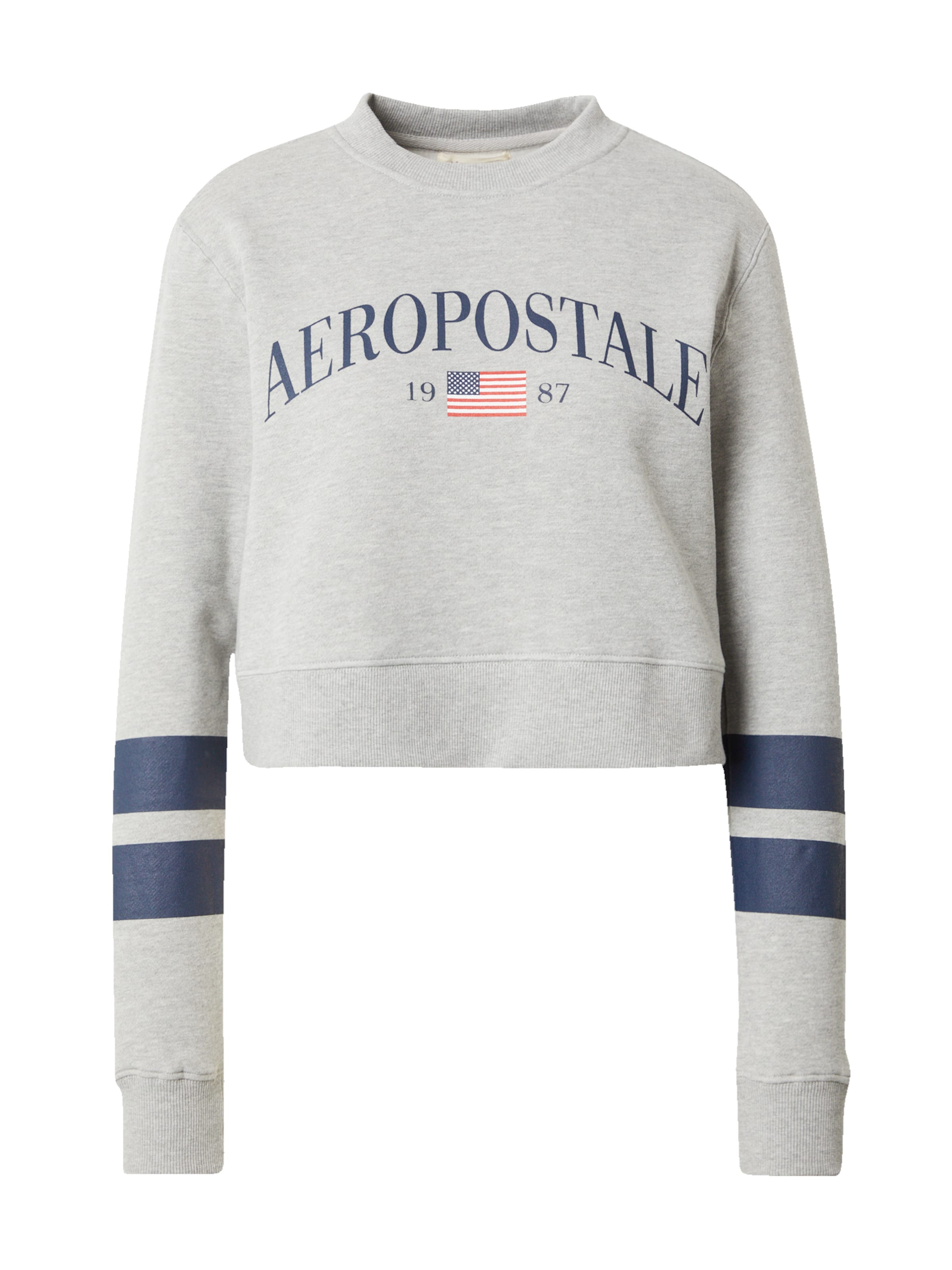 AÉROPOSTALE Sweatshirt 'USA' in Grey: front