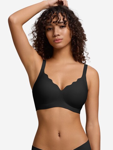 SHARICCA Push-up Bra 'SHARICCA Seamless Wireless Bra' in Black