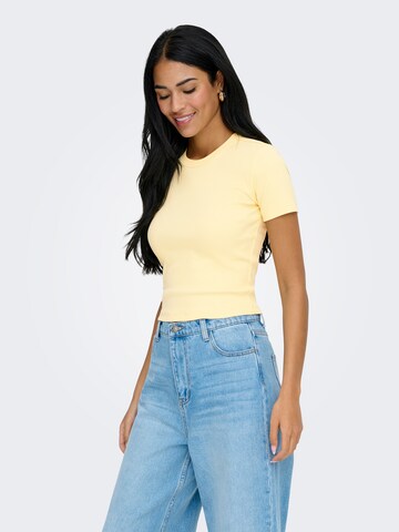 ONLY Koszulka 'ONLVAL' w kolorze żółty: przód