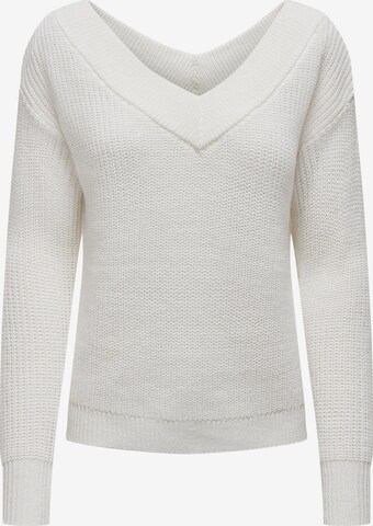 Pullover 'Melton' di ONLY in bianco: frontale