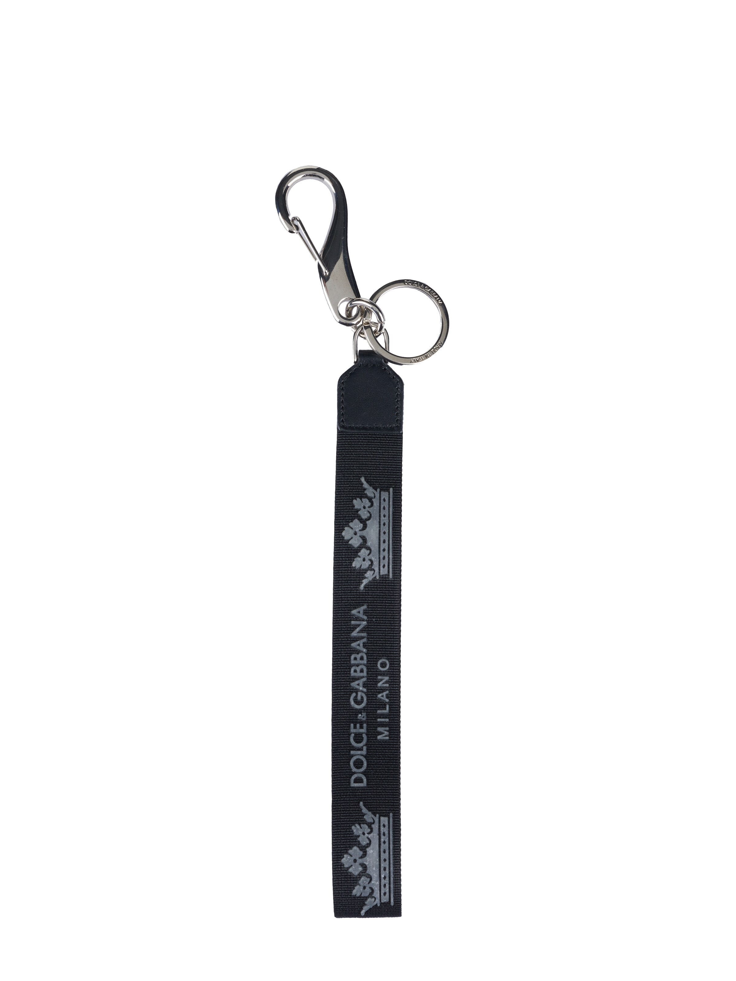 DOLCE & GABBANA - Llavero en negro: frente