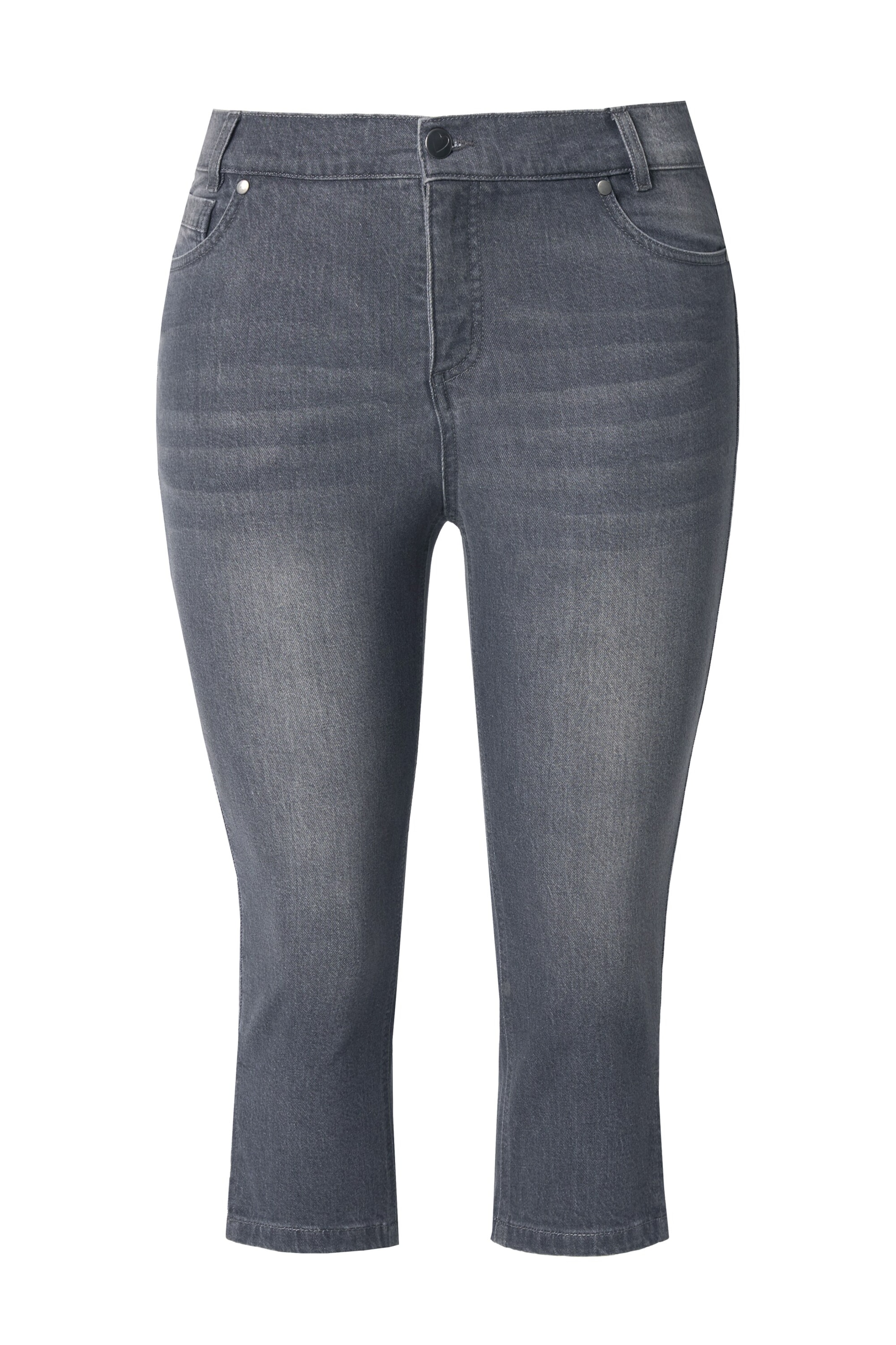 Ulla Popken Regular Jeans in Grau: Vorderseite