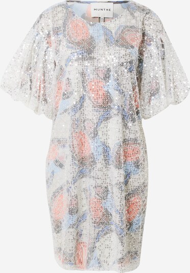 Munthe Φόρεμα 'MISOLI' σε μπεζ / μπλε ρουά / πορτοκαλοκόκκινο / ασημί, Άποψη προϊόντος