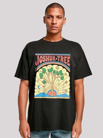 F4NT4STIC Shirt 'US National Parks Joshua Tree' in Zwart: voorkant