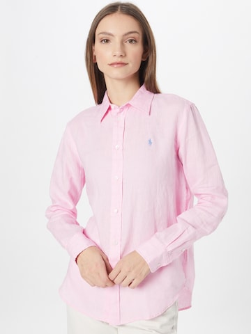 Camicia da donna di Polo Ralph Lauren in rosa: frontale