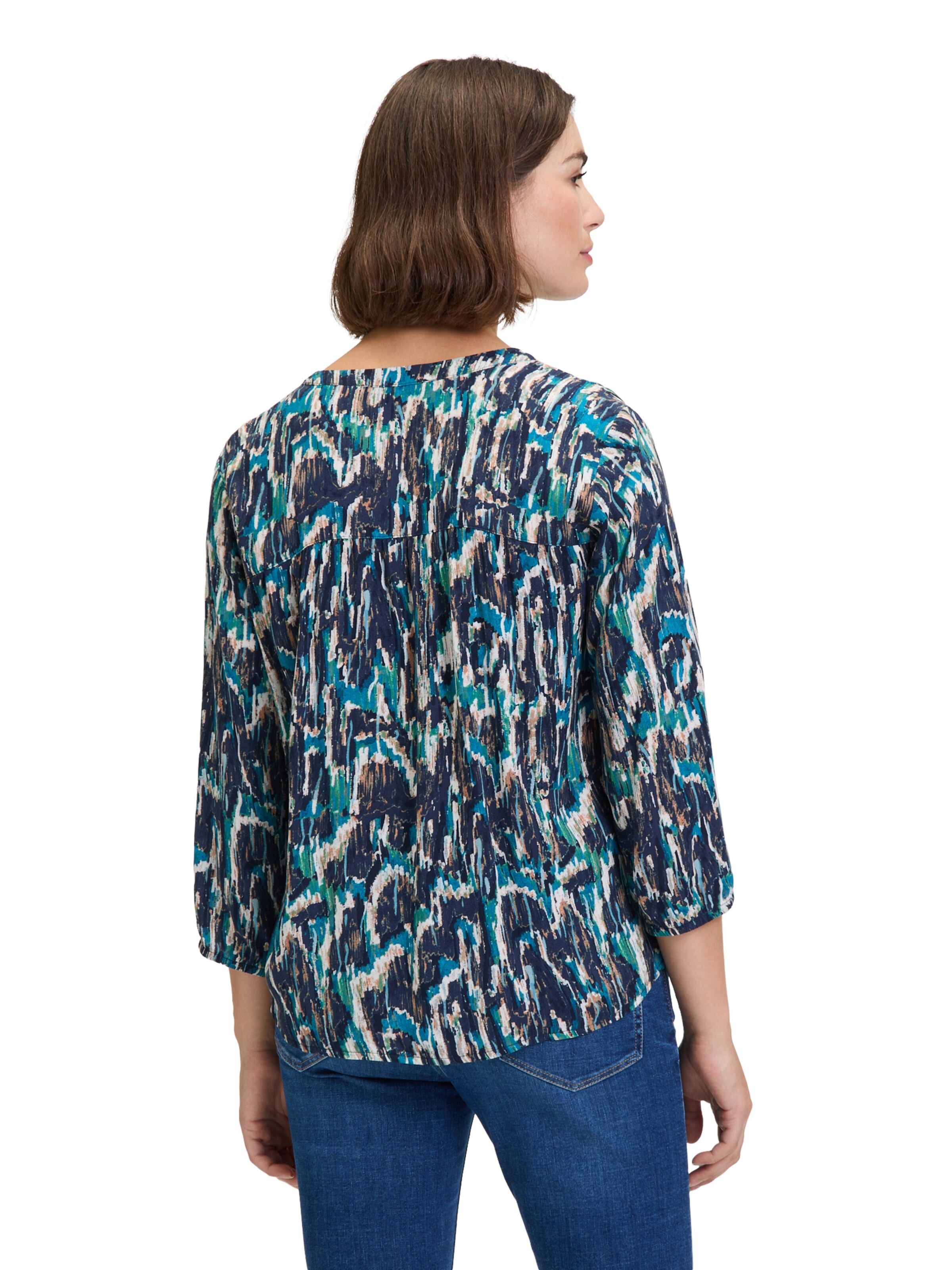 Betty & Co Schlupfbluse mit Print in Blau