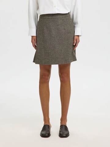 SELECTED Skirt 'SLWreeda' in Brown: front