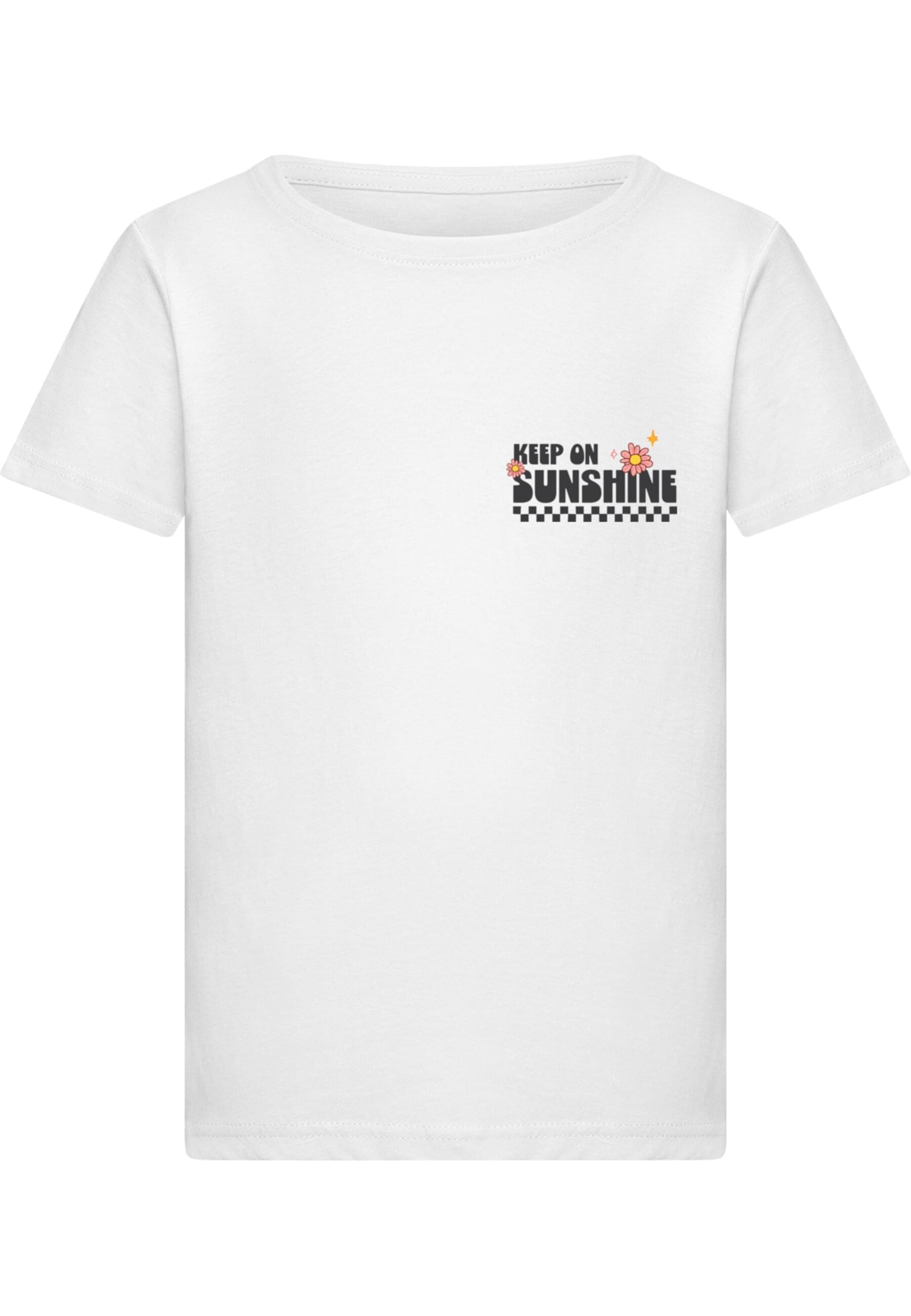 T-Shirt 'Keep On Sunshine' Merchcode en blanc : devant
