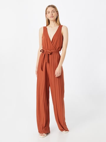 minimum Jumpsuit 'GENEVIEVE' in Bruin: voorkant