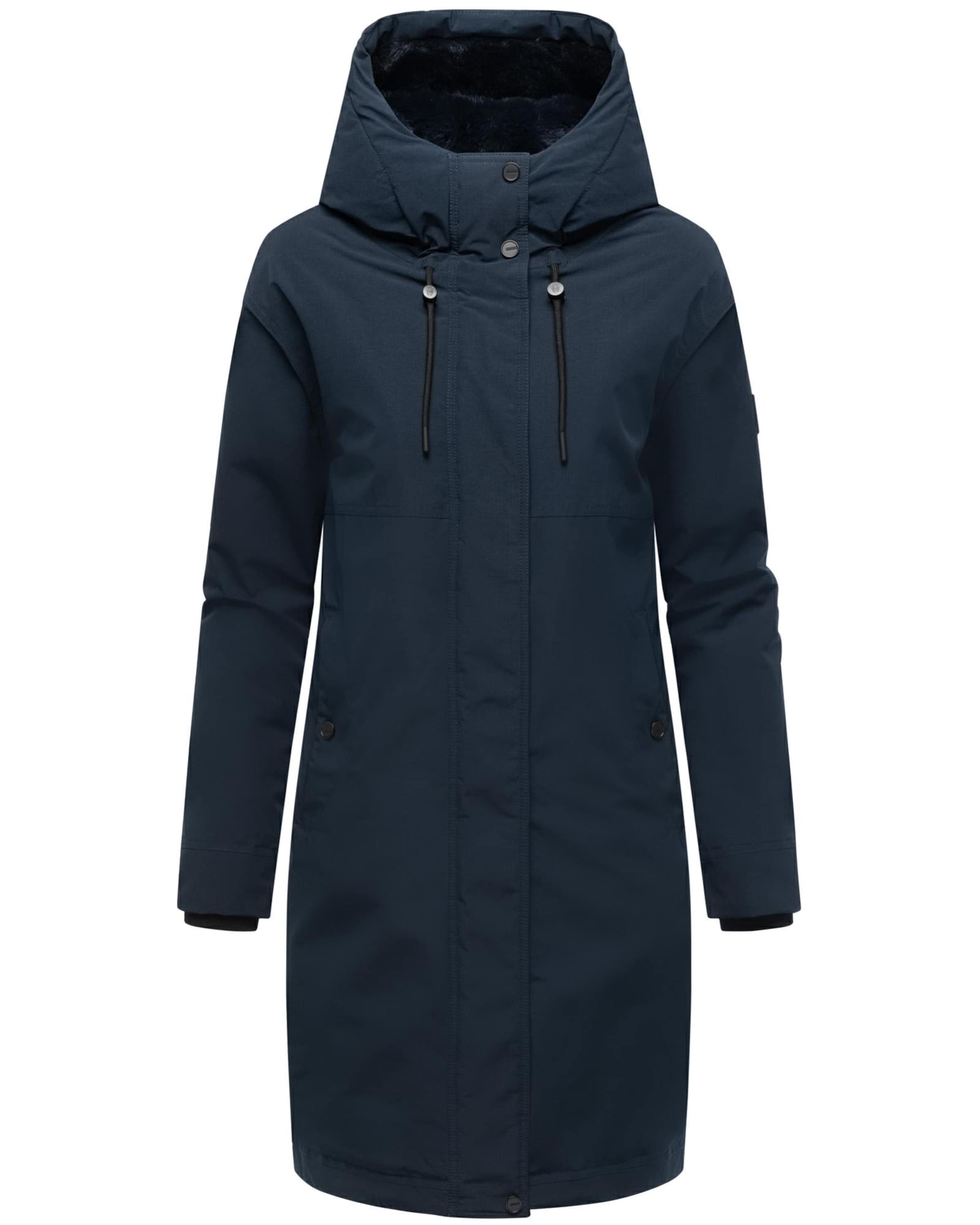 NAVAHOO Wintermantel 'Hageltanz 14' in Blauw: voorkant