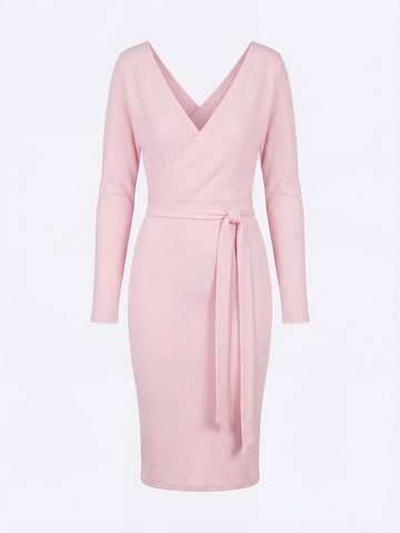 Nudyess Gebreide jurk 'Merapi Mimi' in Roze: voorkant