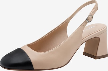 Escarpins à bride arrière Tamaris en beige : devant