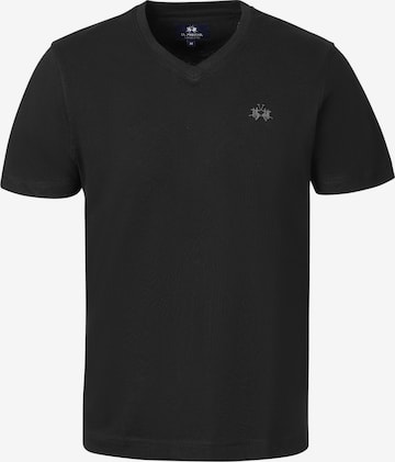 La Martina - Camisa funcionais em preto: frente