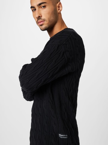 TOM TAILOR DENIM Pullover in Schwarz