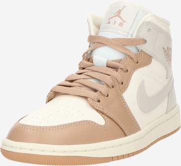 Sneaker alta 'Air Jordan 1' di Jordan in marrone: frontale